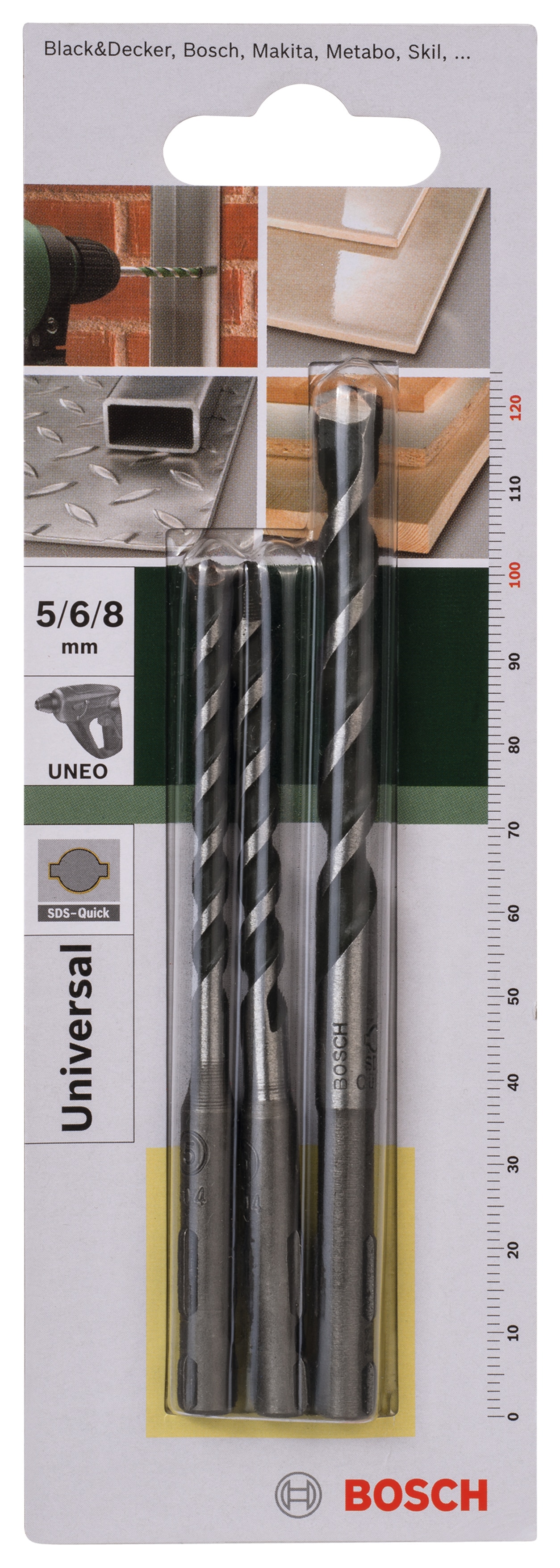 Bosch – Broca multiusos SDS-Quick (x3).