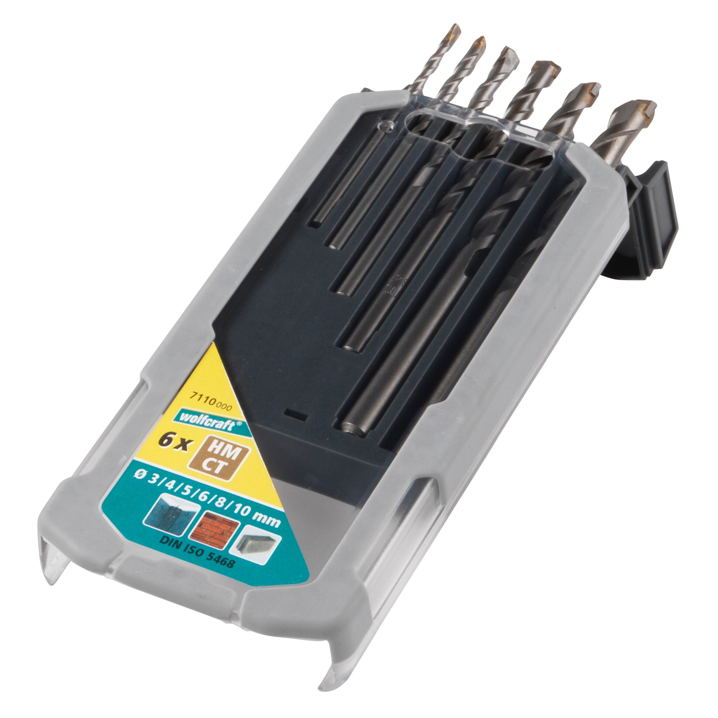 Wolfcraft – Set 6 Brocas Especiales para Hormigón/Piedra.