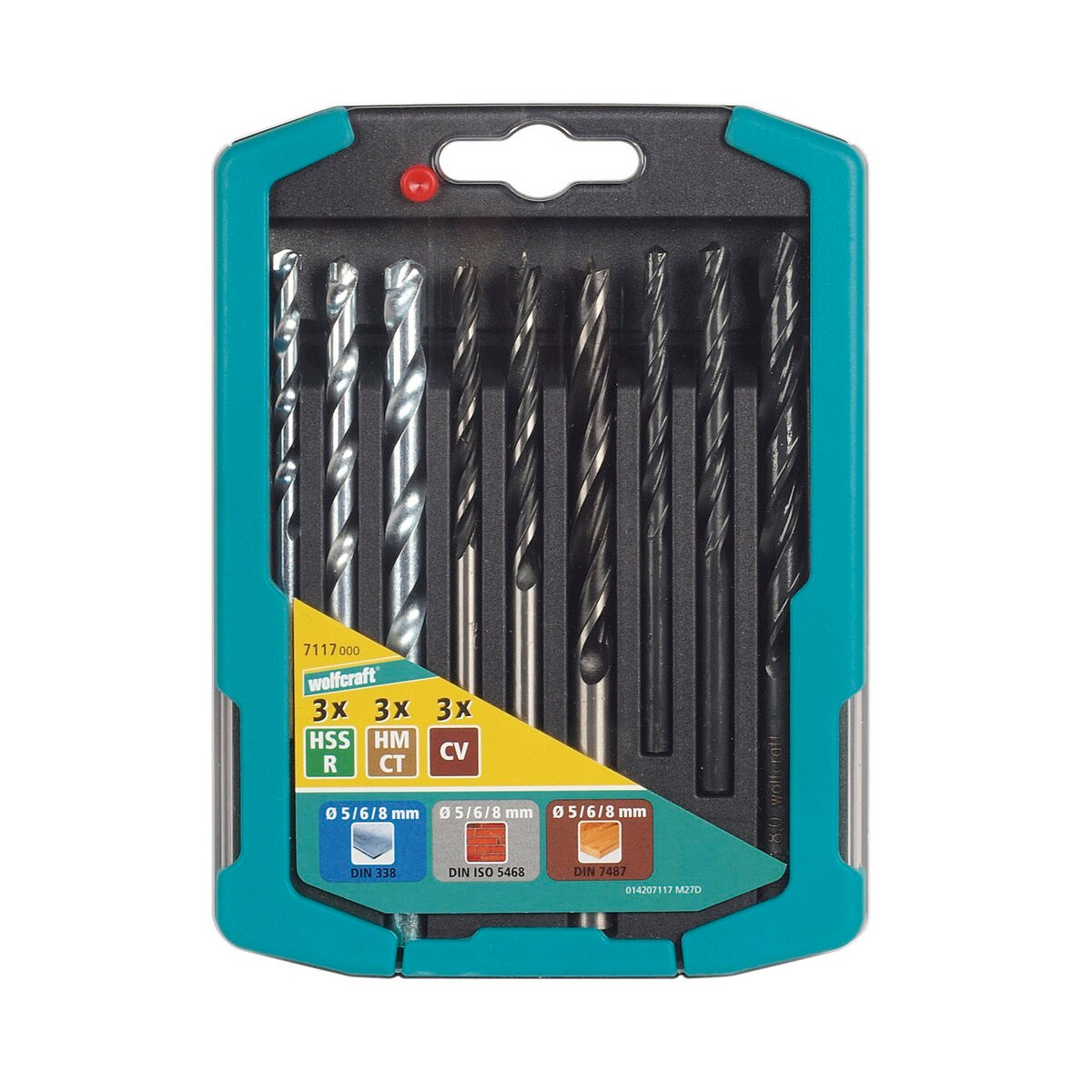 Wolfcraft – Set de brocas surtido metal, piedra, madera.