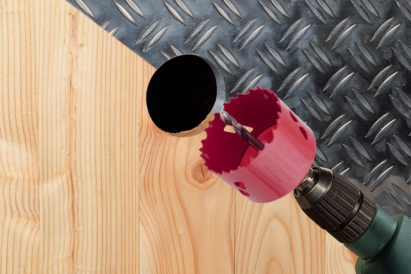 Serra de Coroa BiM com Haste Hexagonal - Ø 9,5 mm Vermelho-2