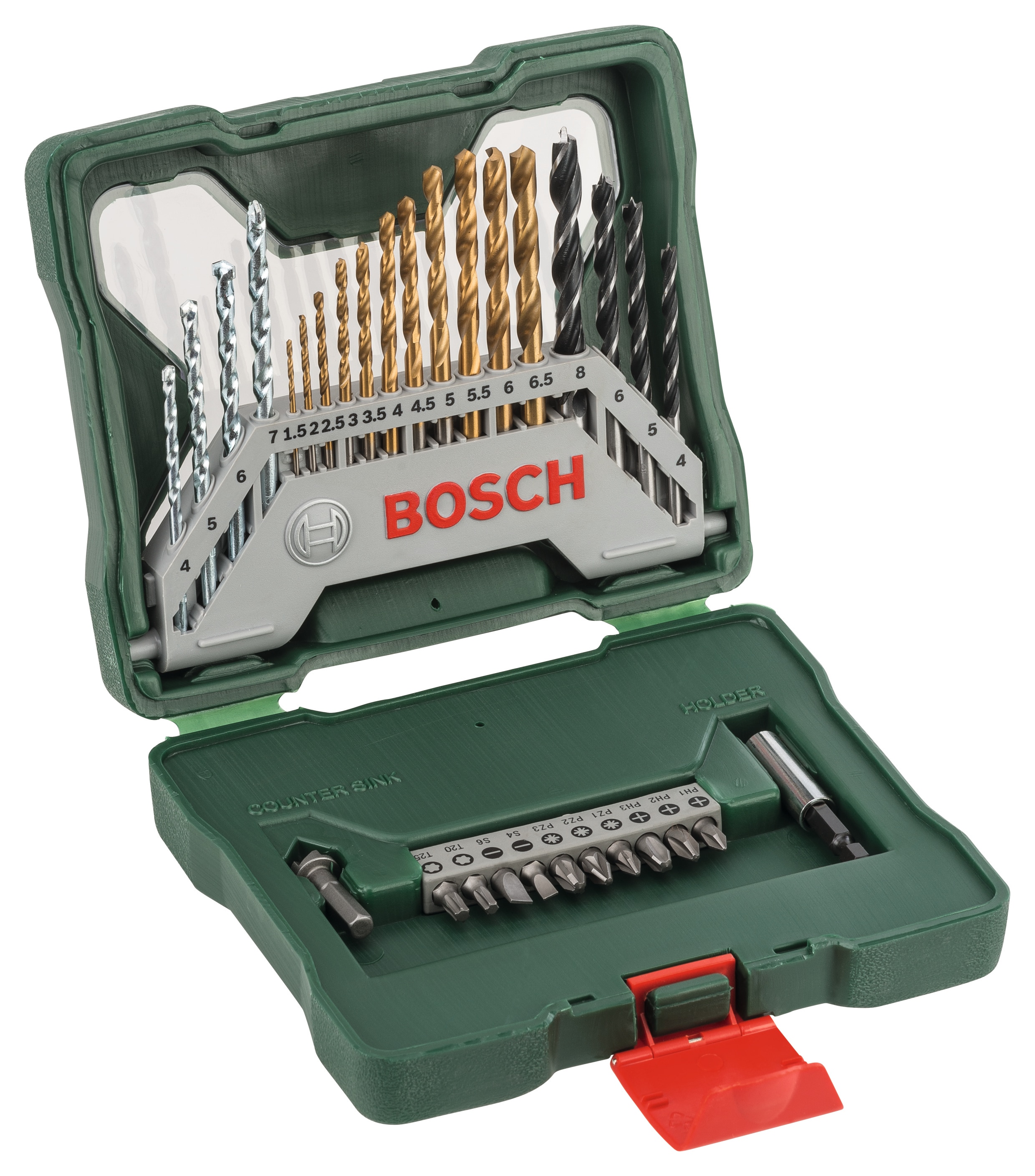 Maletín Brocas X-Line 30 Uds Verde-3