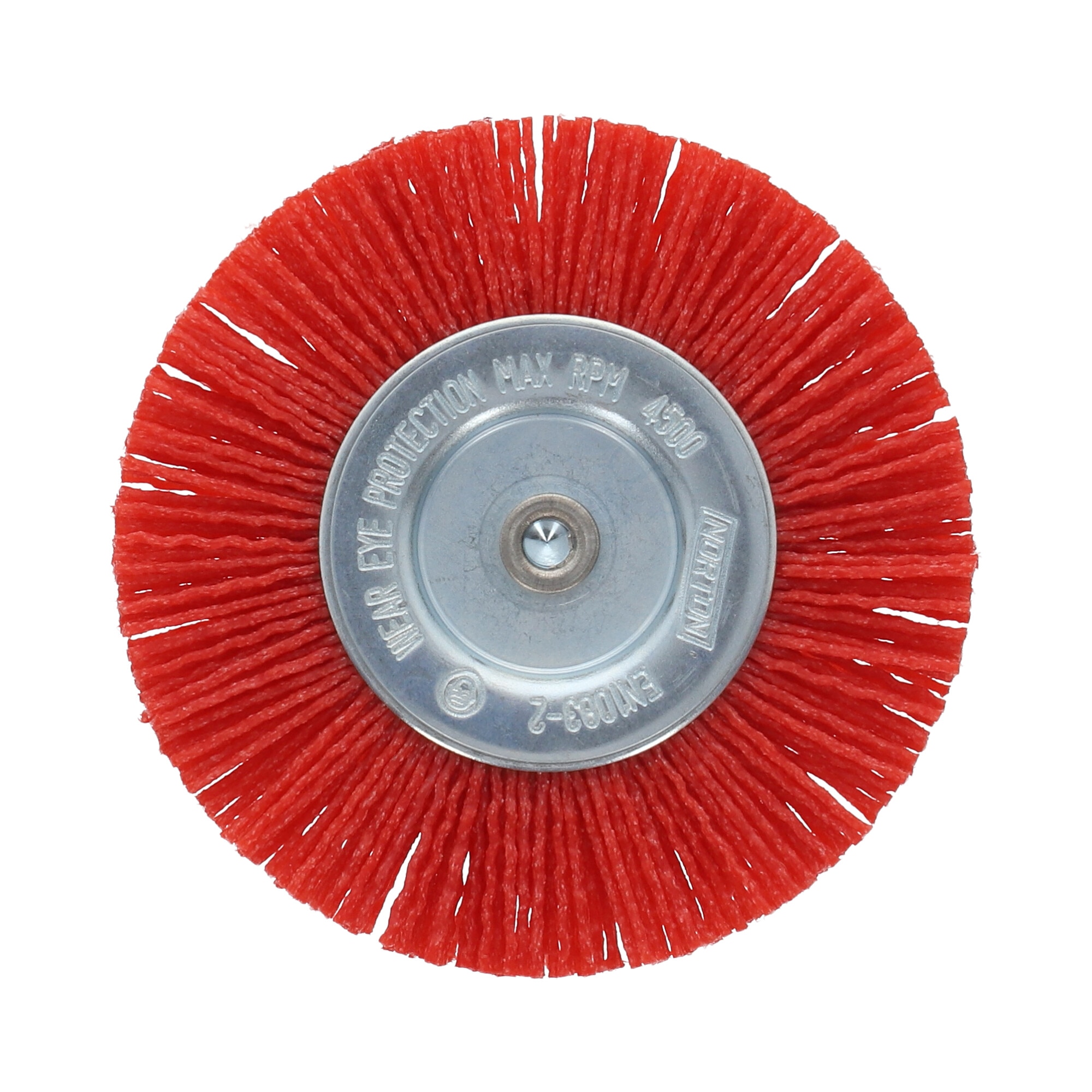 Norton – Cepillos Circulares de Nailon Rojo para decapado de Madera 75 mm.