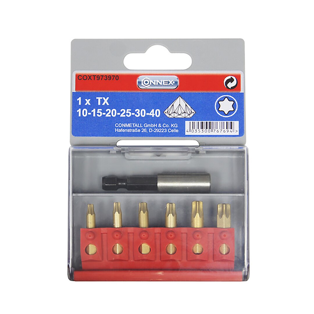 SET PUNTAS TX DIAMANTE 7-PIEZAS Acero brillo-2