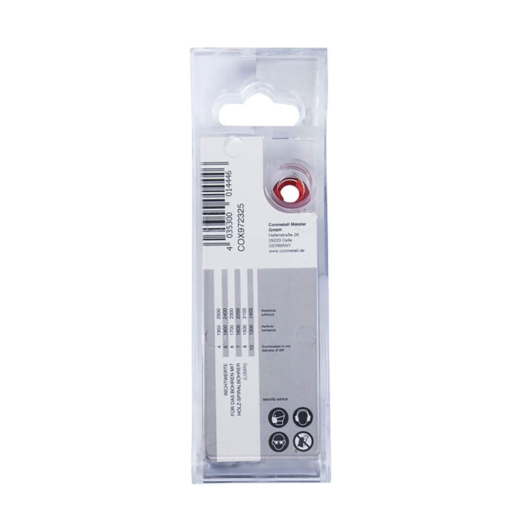 JUEGO BROCAS MADERA 4-10 MM 5P Acero brillo-3