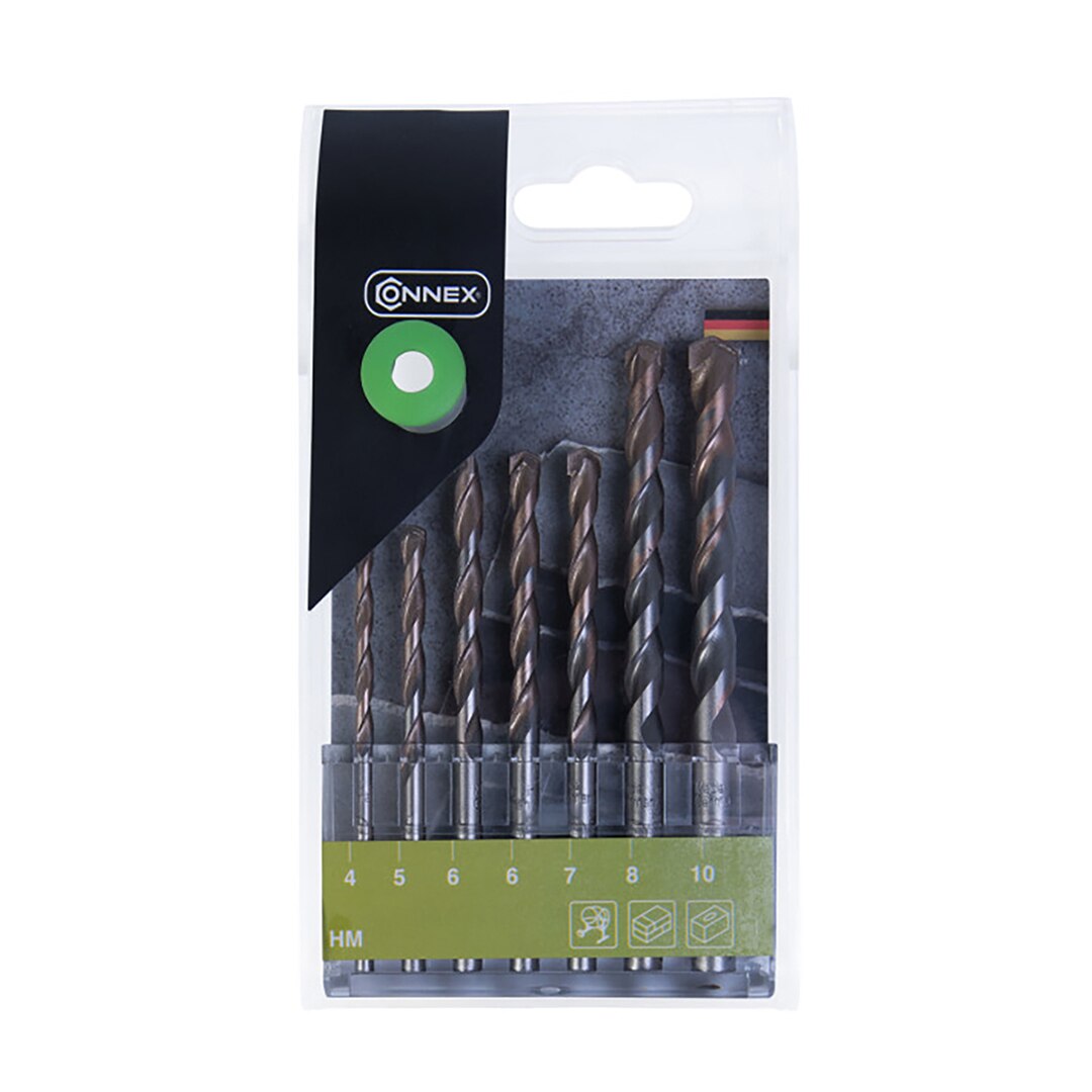 SET BROCAS HORMIGON 4-12MM 7 PZ Acero brillo-2