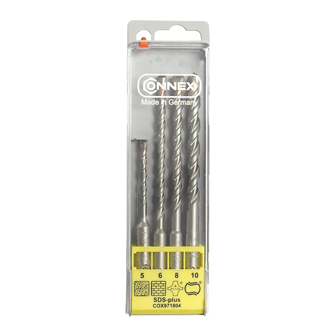 SET BROCAS MARTILLO SDS PLUS 5-10MM 4 PIEZAS Acero brillo-2
