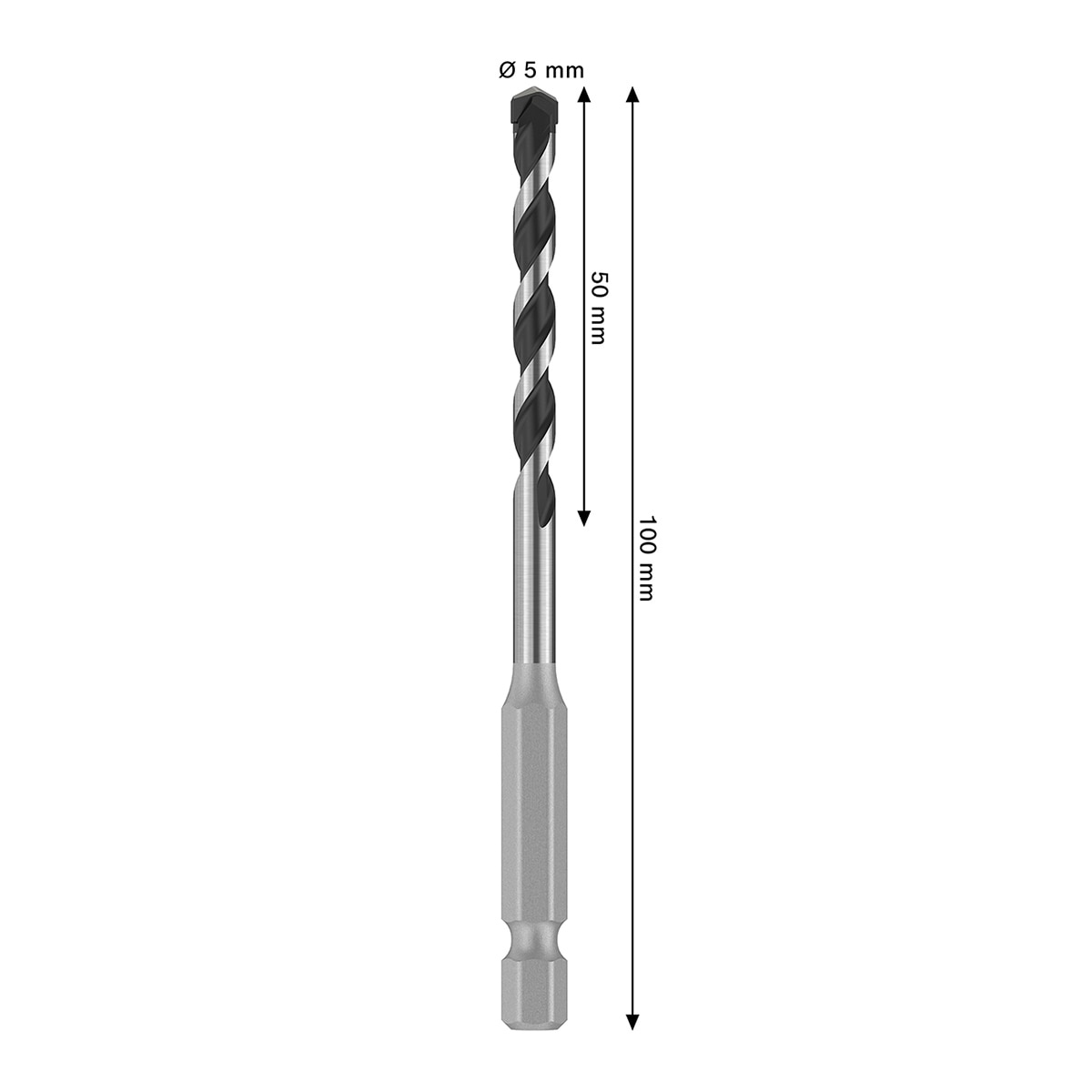 Broca Bosch PRO HEX-5 5x50x100mm Gris-4