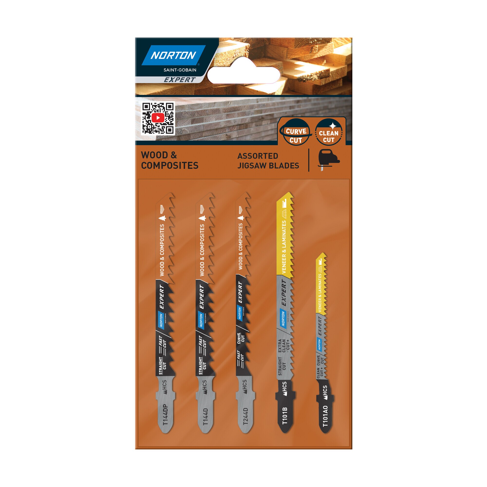 NORTON EXPERT – Kit de Hojas de Sierra para Madera y Composites.