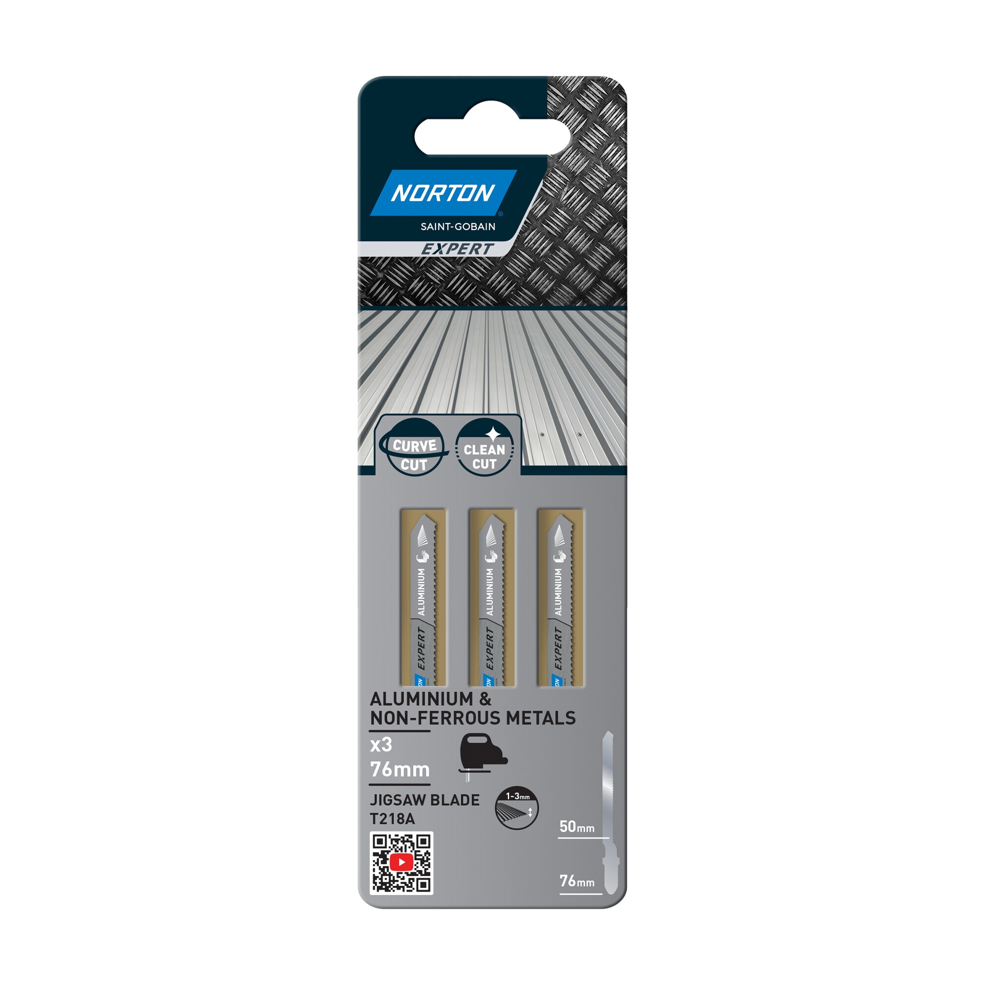 Hojas de Sierra para Chapa y metal, corte curvo 76 mm Azul-2