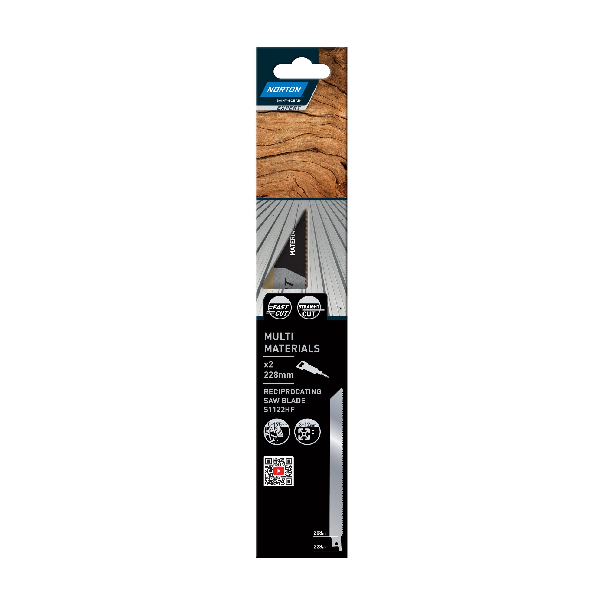 Hojas de Sierra para Multimateriales corte recto 288 mm Azul-2