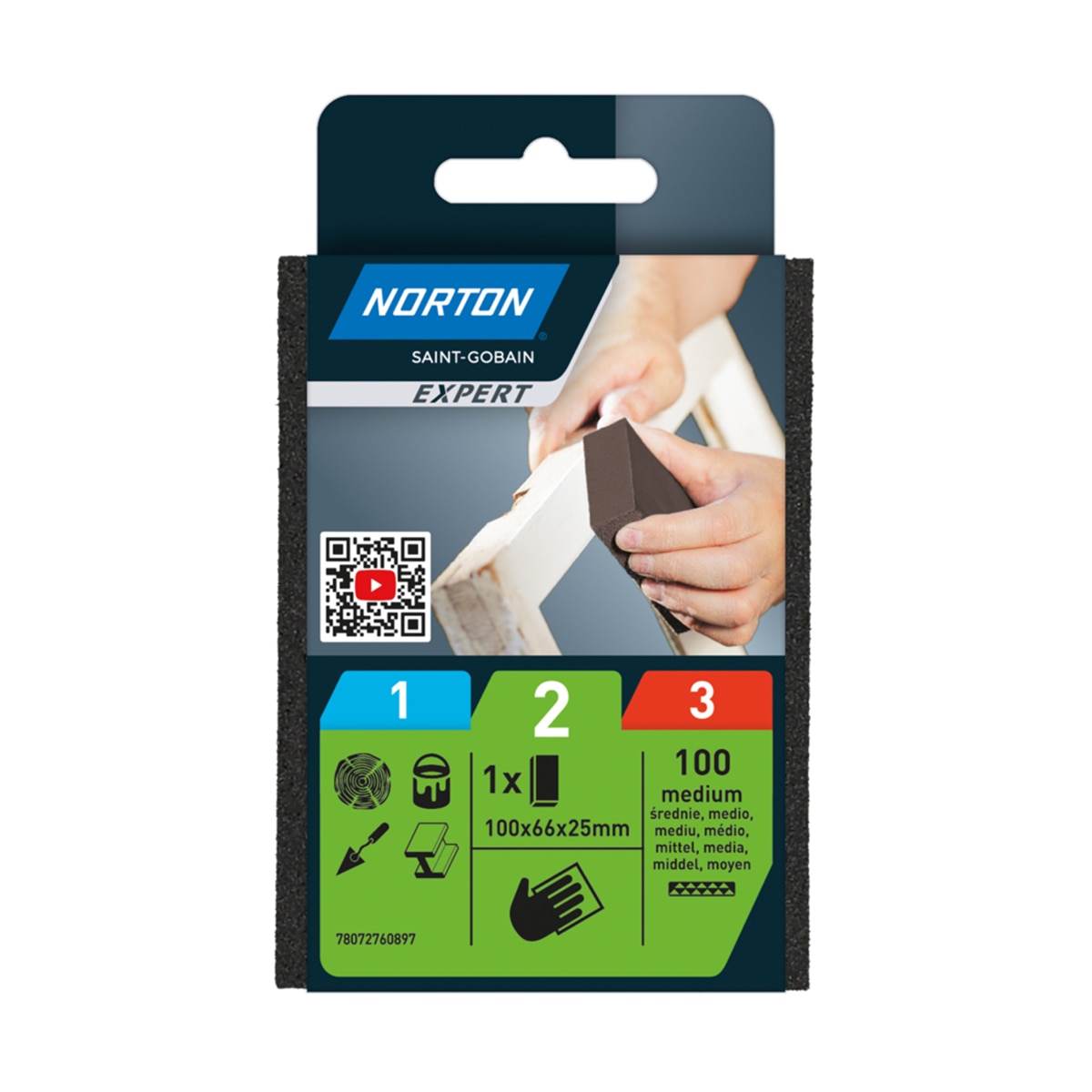 Imagen 0 de Taco lija 4 Caras para Lijado 100 x 66 x 25 mm