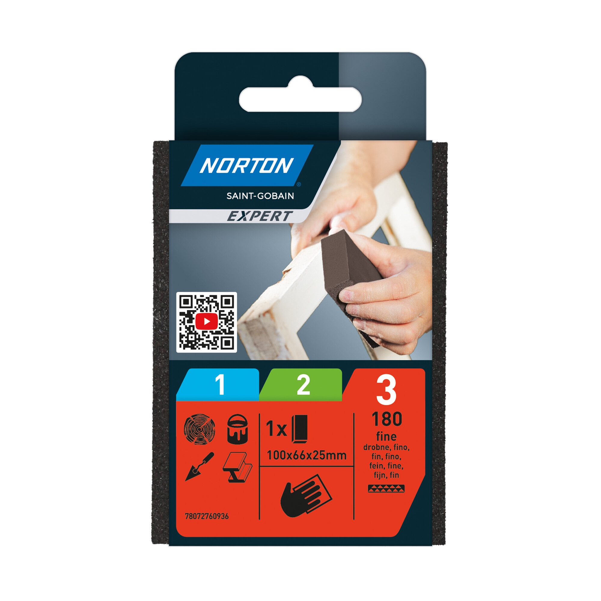 Imagem 0 de Bloco de Lixa 4 Faces para Acabamento Final - 100 x 65 x 25 mm