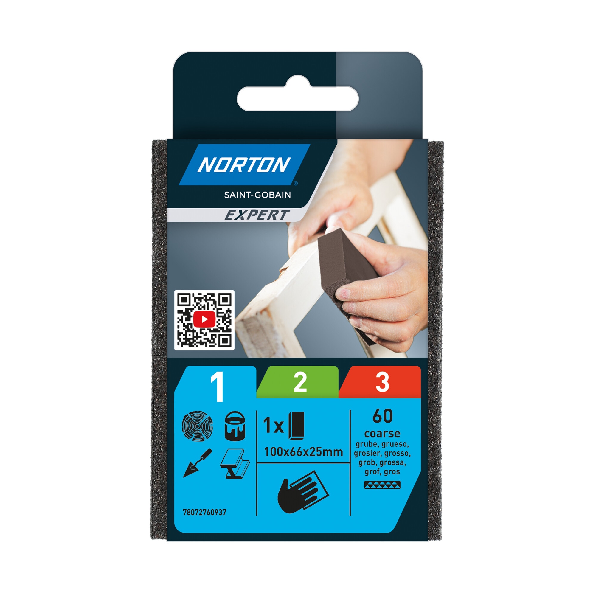 Imagen 0 de Taco lija 4 Caras para Decapado 100 x 65 x 25 mm