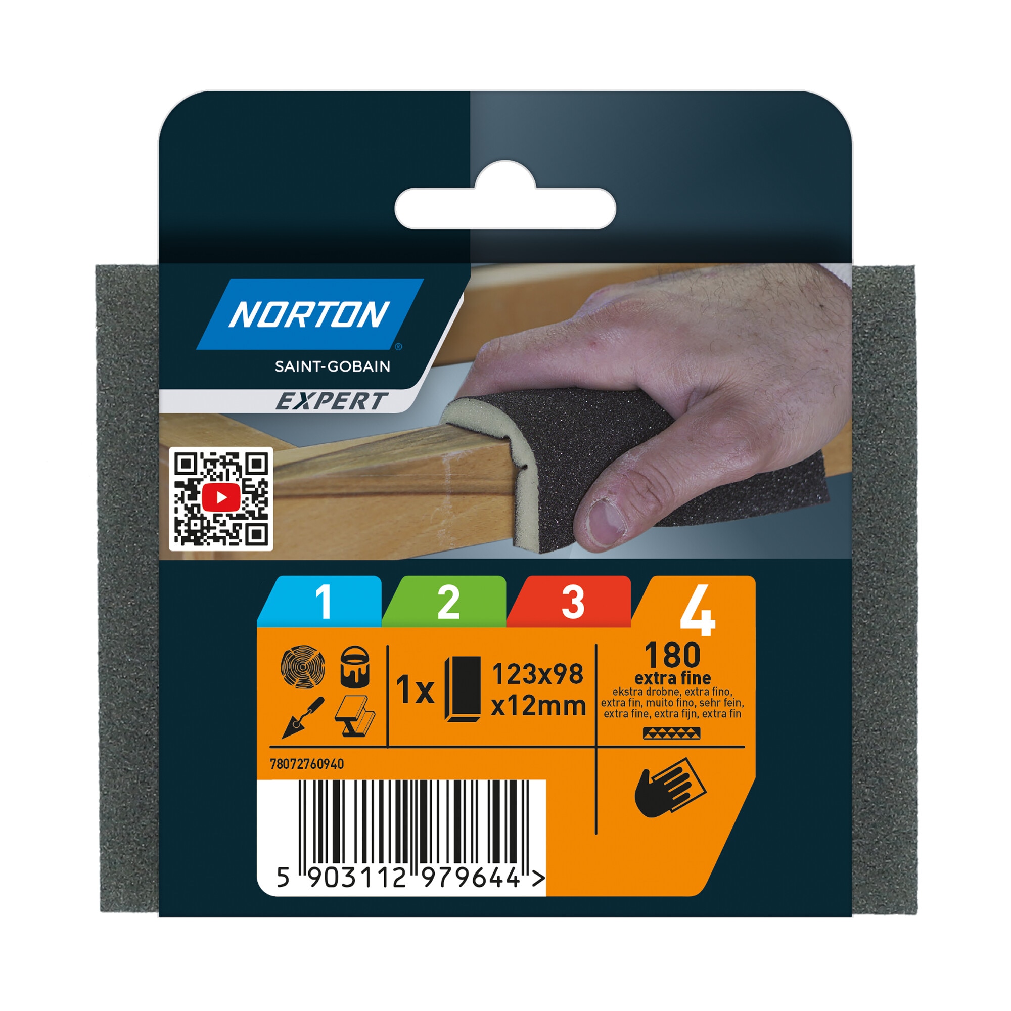 Imagen 0 de Esponja lija 2 Caras para Acabado final 123 mm