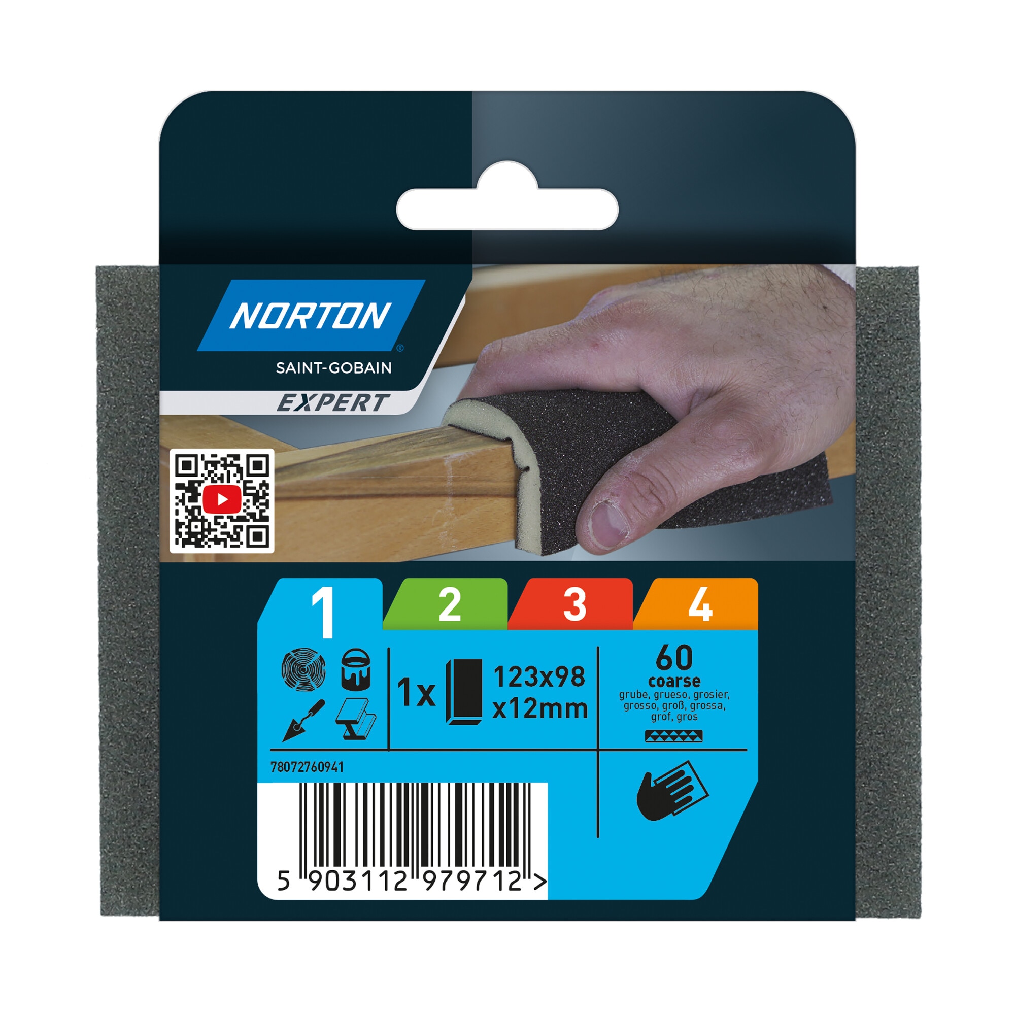 Imagem 0 de Esponja de Lixa de 2 Faces para Decapagem - 123 mm