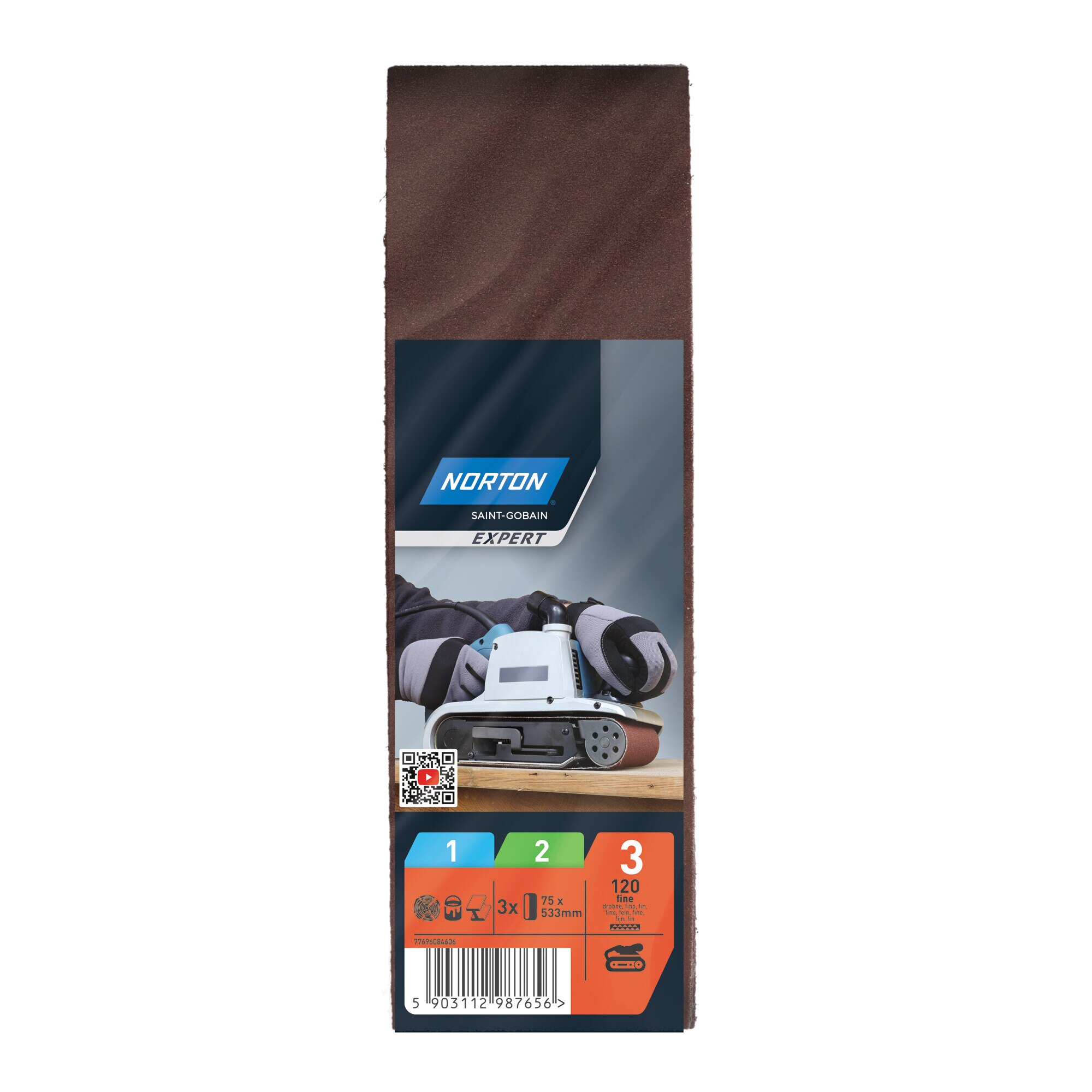 NORTON EXPERT – Bandas de lija para acabado 75 x 333.