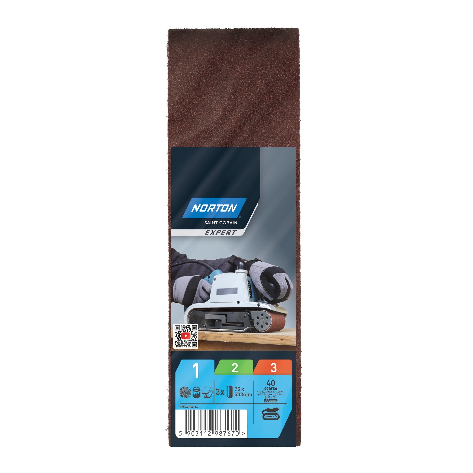 Bandas de lija para decapado 75 x 533 Azul-2