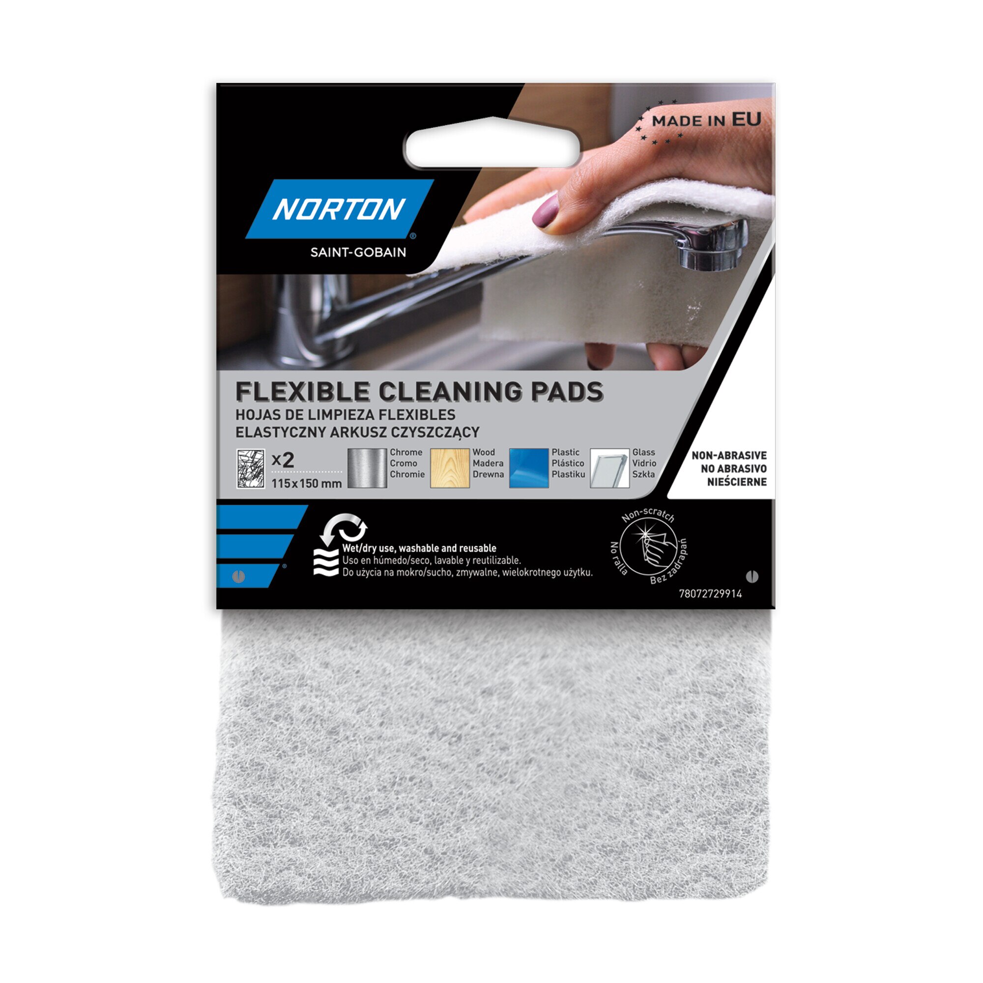 Norton – Hojas de Limpieza Flexibles para acabado 115 x 150 mm.