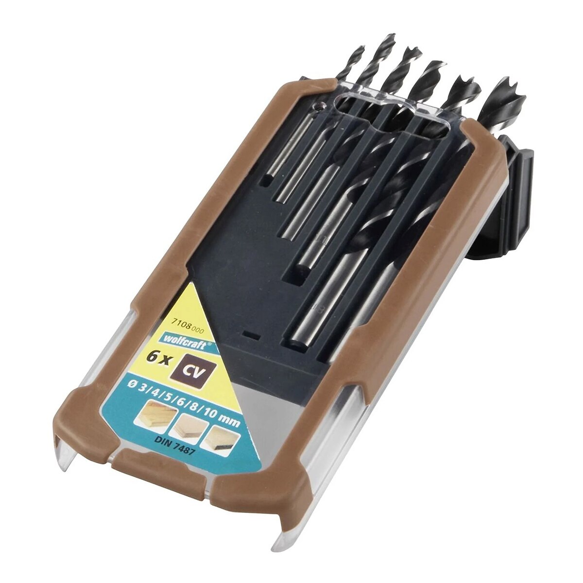 Wolfcraft – Set 6 Brocas Especiales CV para Madera.