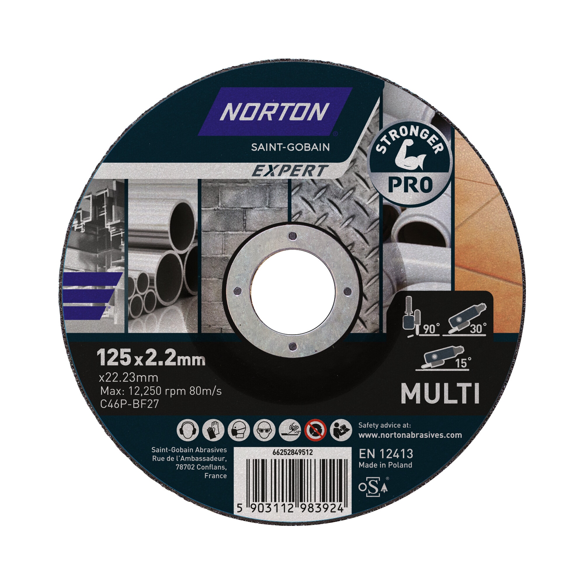 NORTON EXPERT PRO – Discos Pro de Corte y desbaste Extra Seguros para Multimateriales.