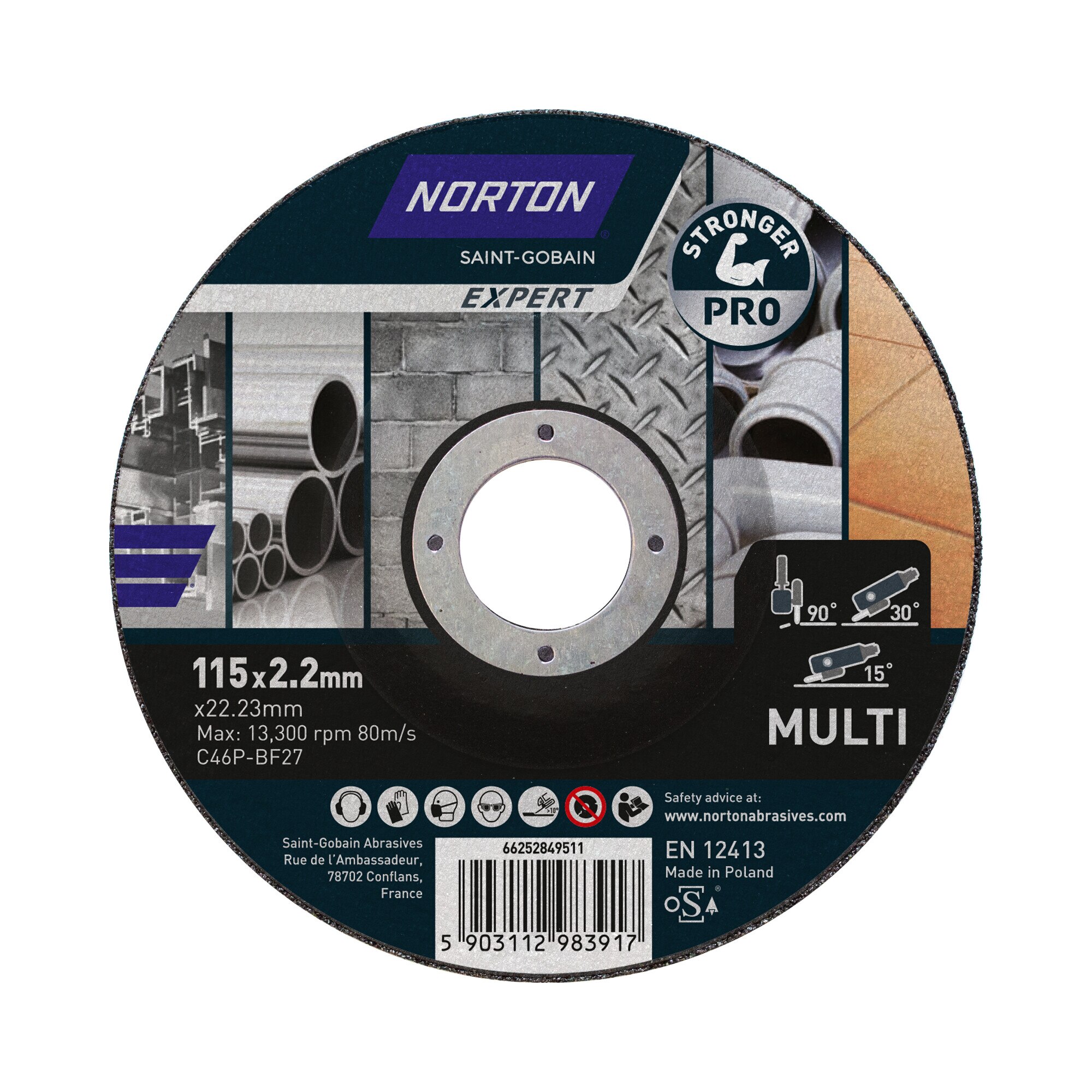NORTON EXPERT PRO – Discos Pro de Corte y desbaste Extra Seguros para Multimateriales.