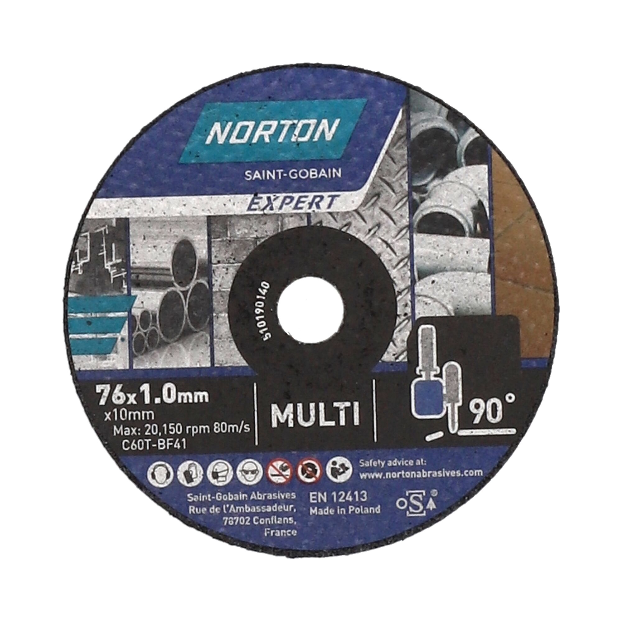 Discos de Corte En Blísters 76 x 1 mm Azul-1