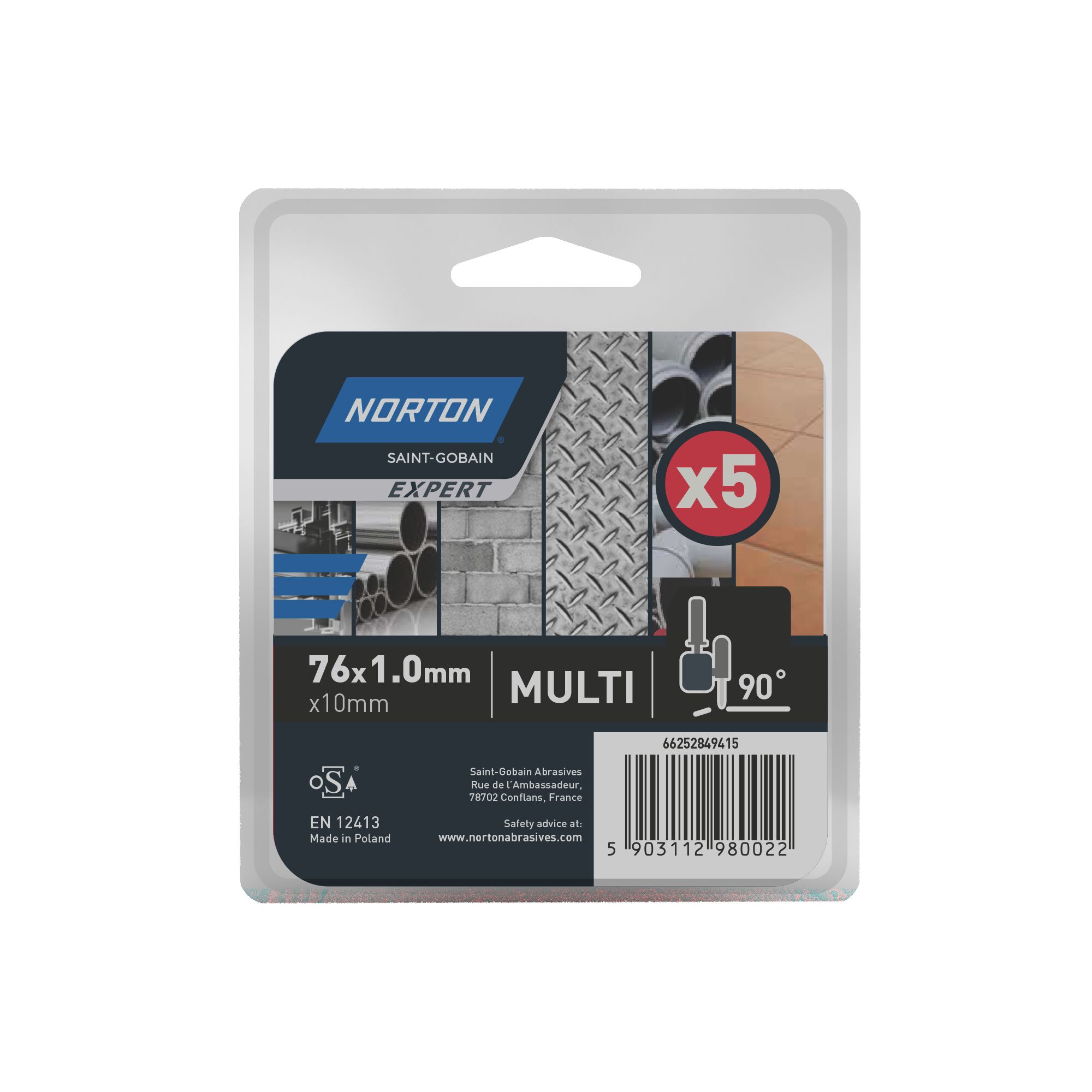 Discos de Corte En Blísters 76 x 1 mm Azul-4