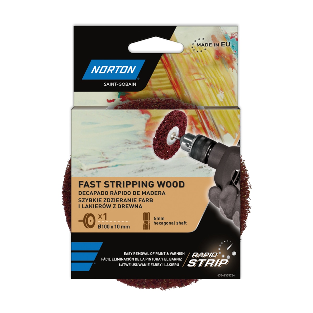 Norton - Discos para Madera para taladroi decapado.
