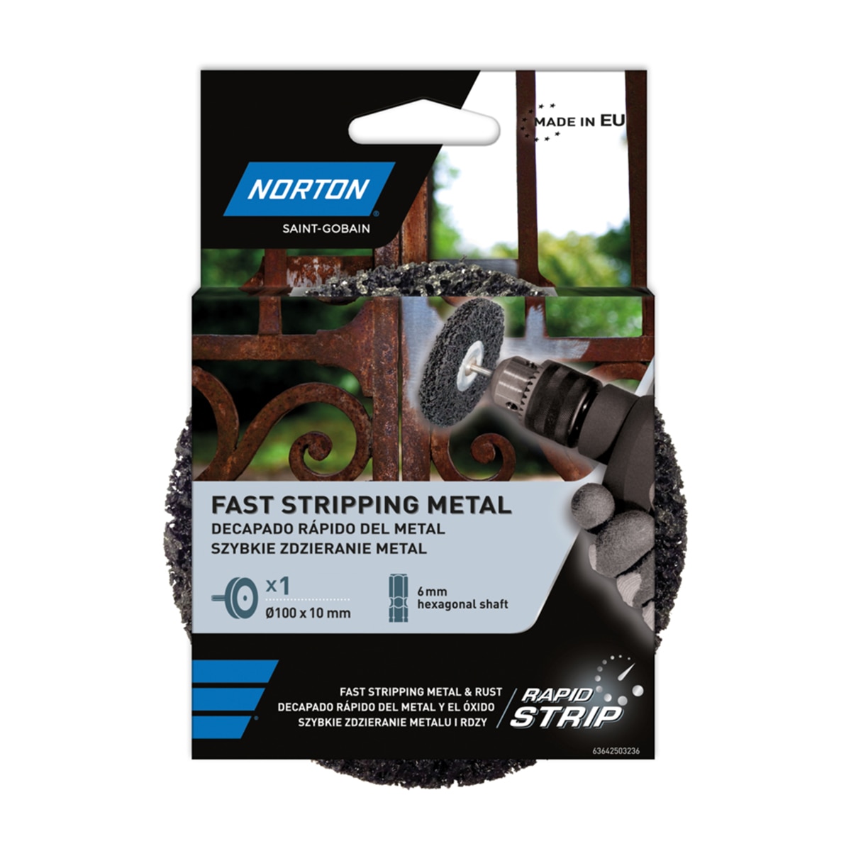Norton - Discos para Metal para taladro decapado.