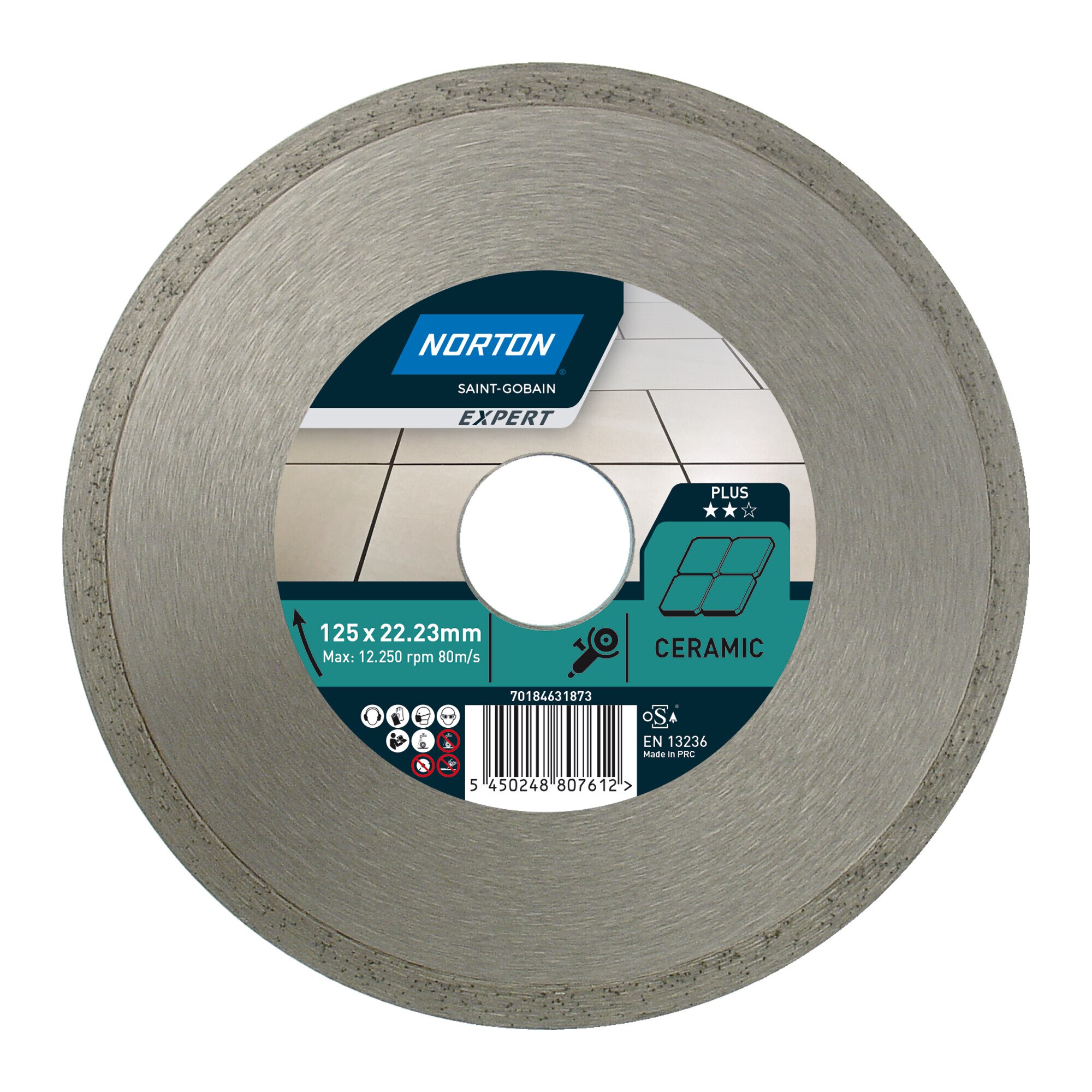 NORTON EXPERT – Discos para Baldosas de Cerámica Blanda y Gres Porcelánico 125 mm.