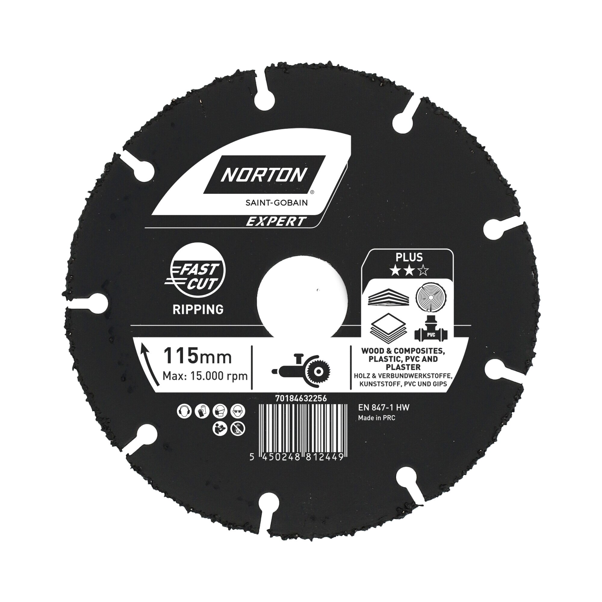 NORTON EXPERT – Discos Diamantados de Corte Multimateriales 115 mm.