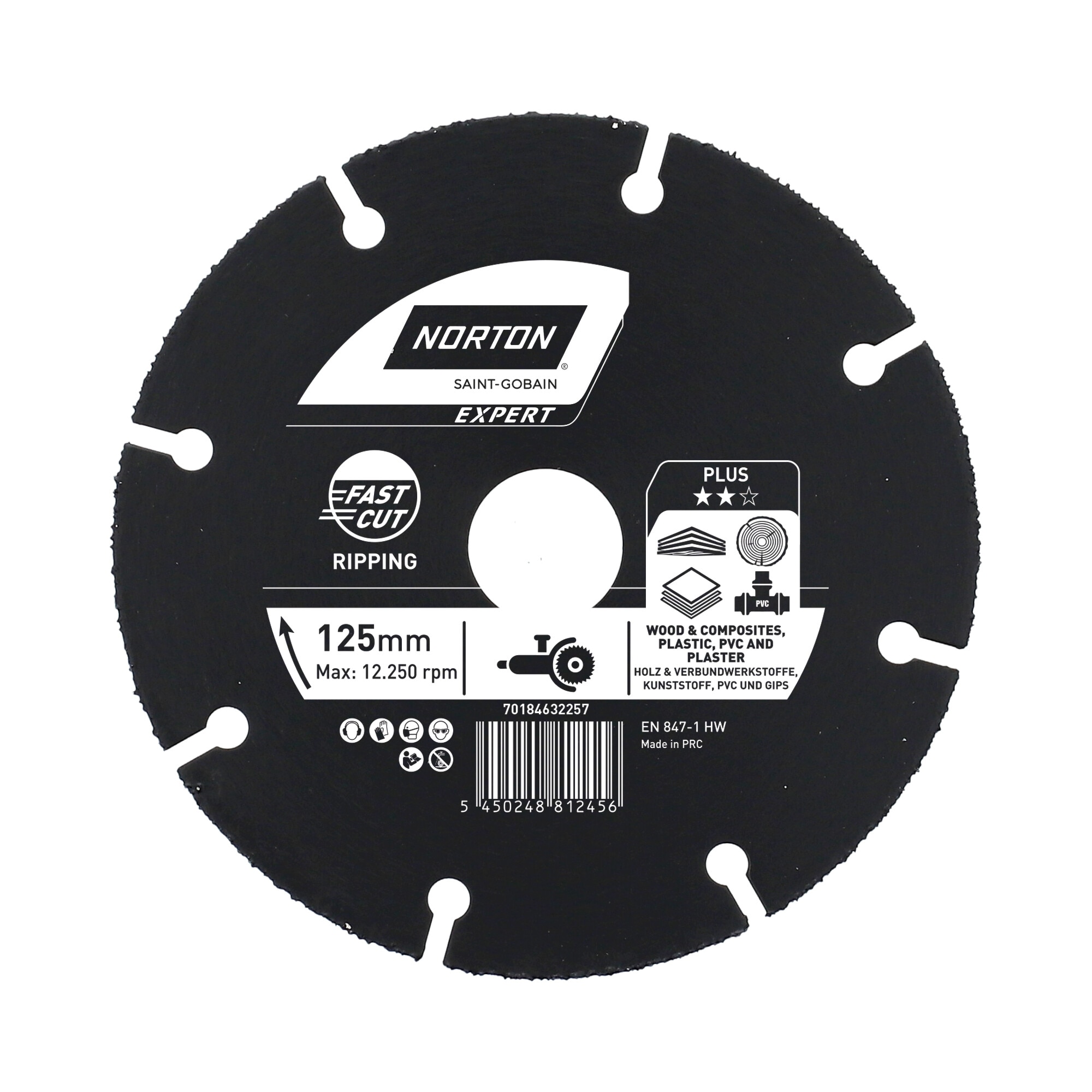 NORTON EXPERT – Discos Diamantados de Corte Multimateriales 125 mm.