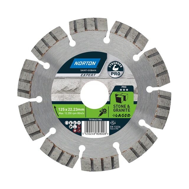 Imagen 0 de Discos Pro Resistente para Piedra y Granito (Turbo Láser) 125 mm