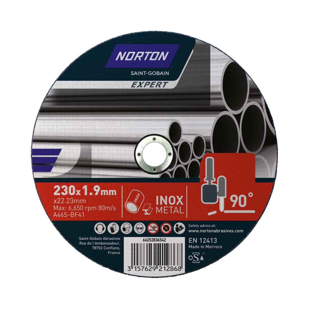 Imagen 0 de Discos de corte para acero e inox de 230 × 1,9 mm