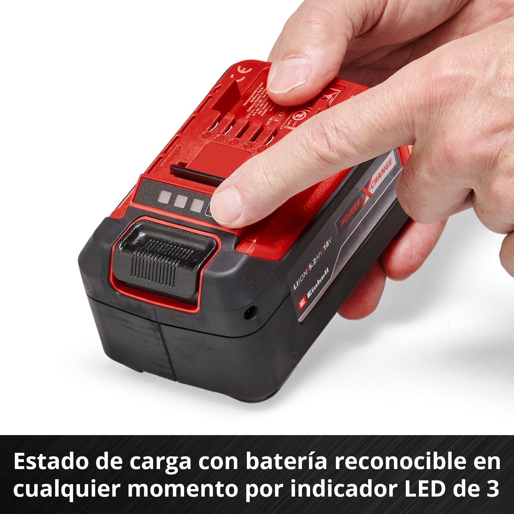 Kit: Cargador Power-X 18V + Barería repuesto 5,2 Ah Rojo-4