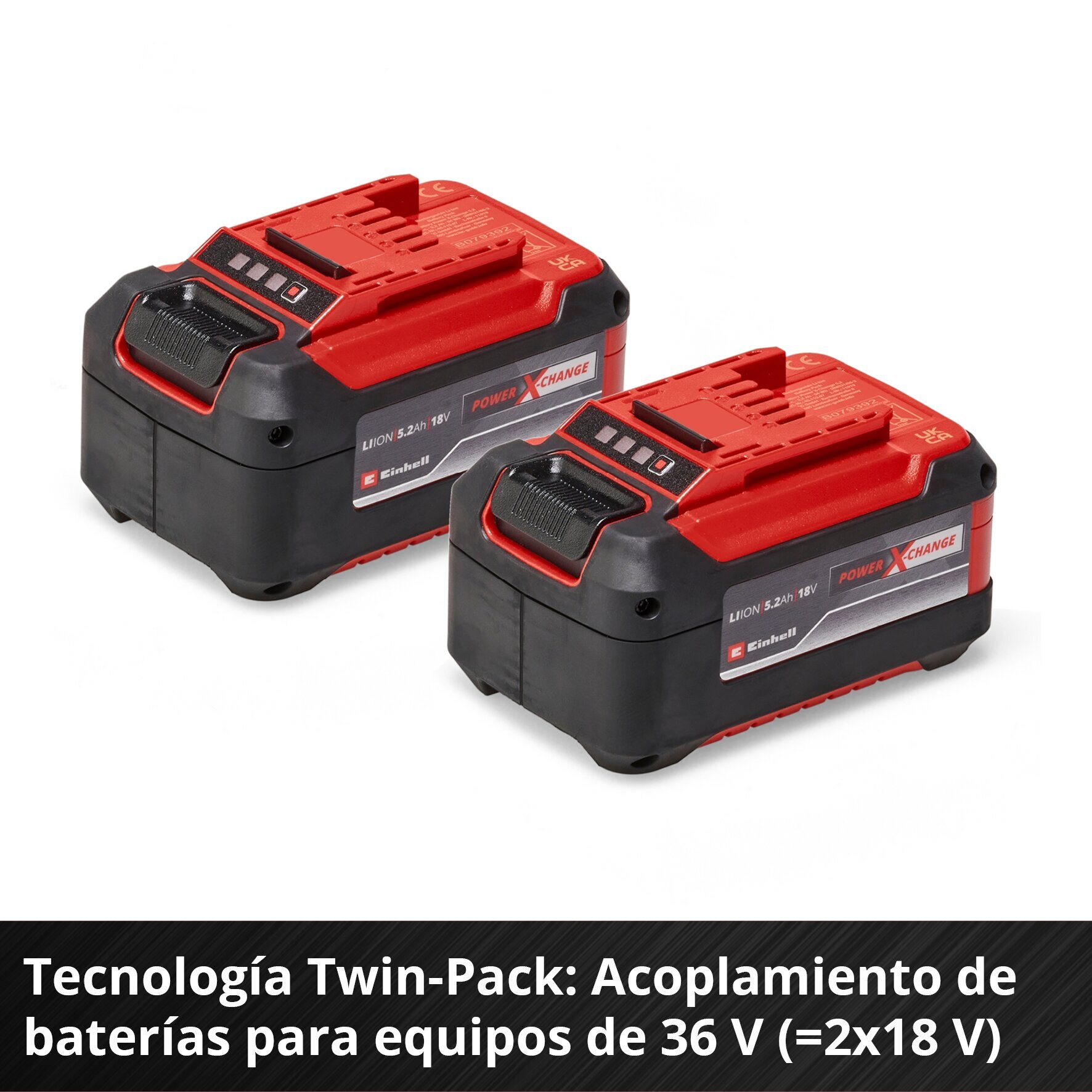 Kit: Cargador Power-X 18V + Barería repuesto 5,2 Ah Rojo-8