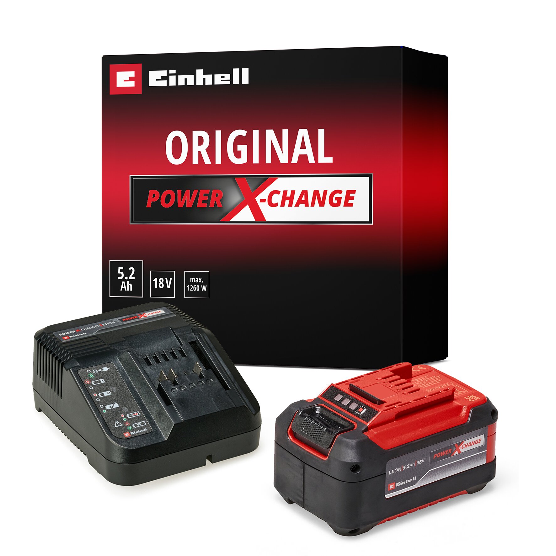 Kit: Cargador Power-X 18V + Barería repuesto 5,2 Ah Rojo-9