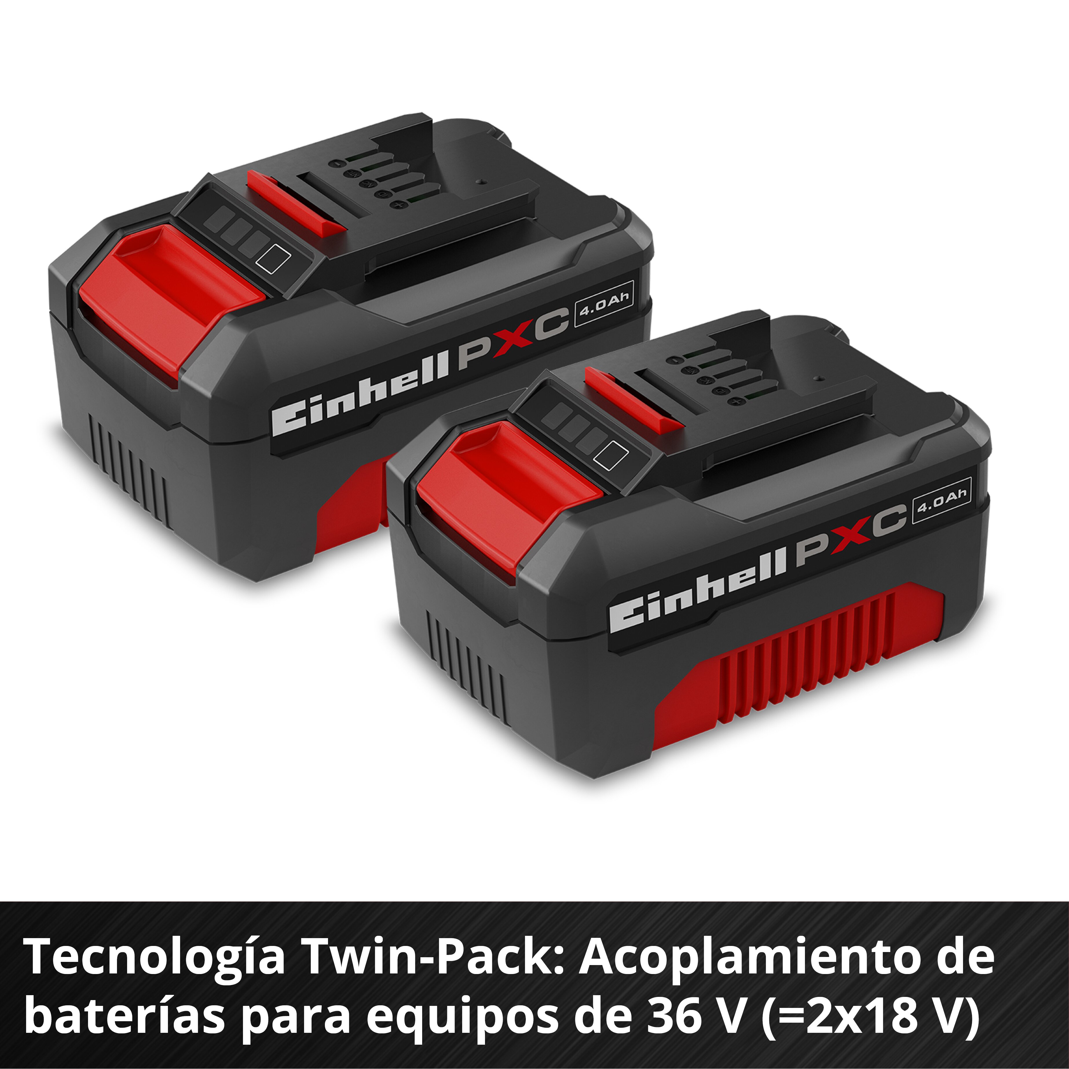 Starter Kit 2 baterías x 4.0 Ah + Cargador doble Rojo-8