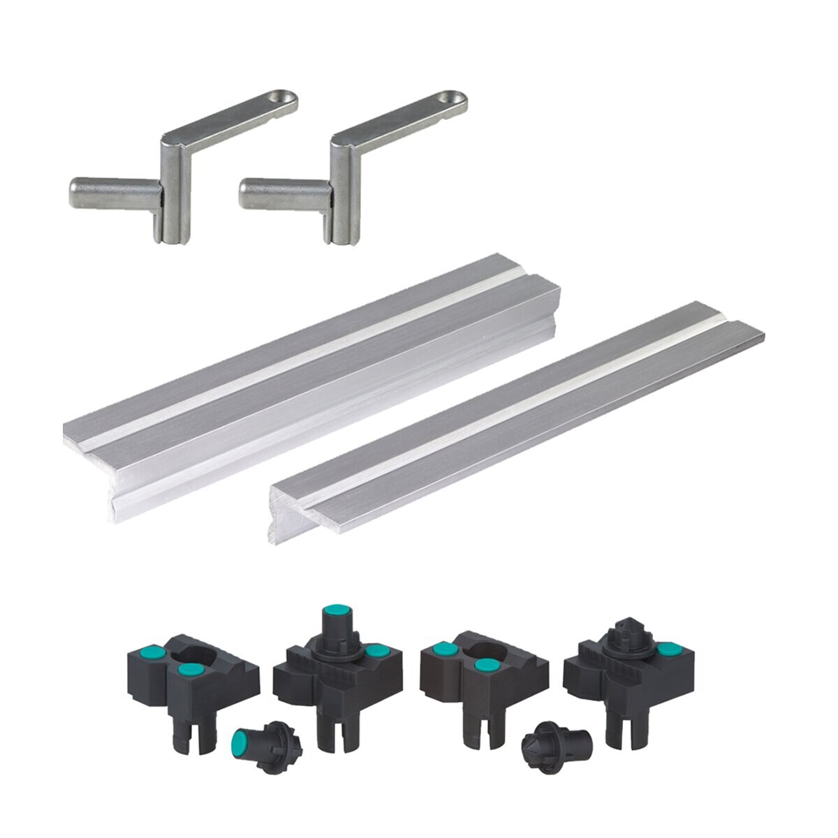 Wolfcraft – Juego Accesorios Mesa Sujeción Profesional 8 Pzs.