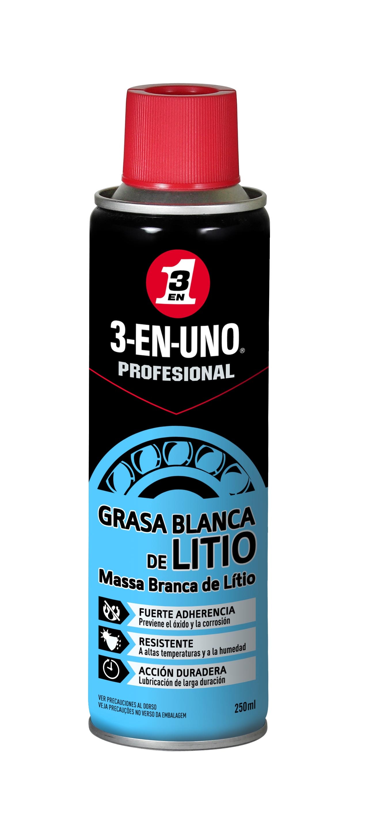 3 En 1 – Grasa blanca de litio Spray 250 ml.