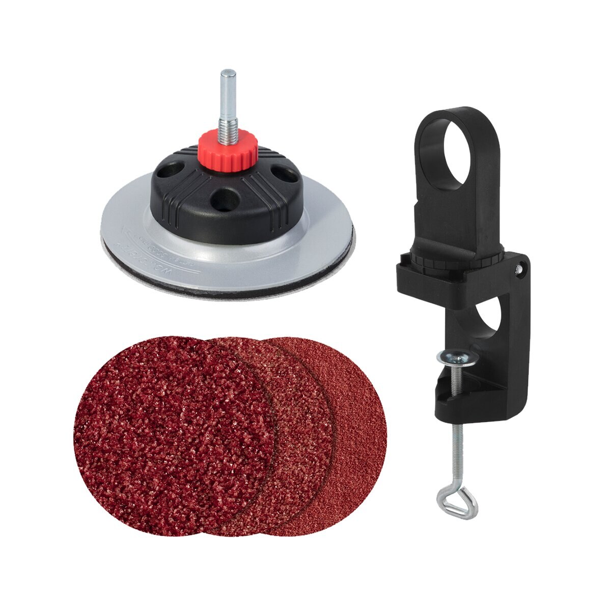 Wolfcraft – Juego Lijado Estacionario para Taladro.