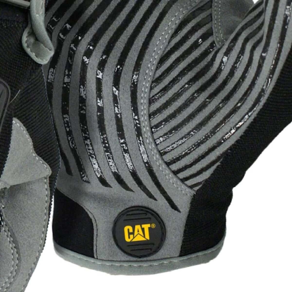 Guantes Impacto Piel sintética y Silicona Gris-3