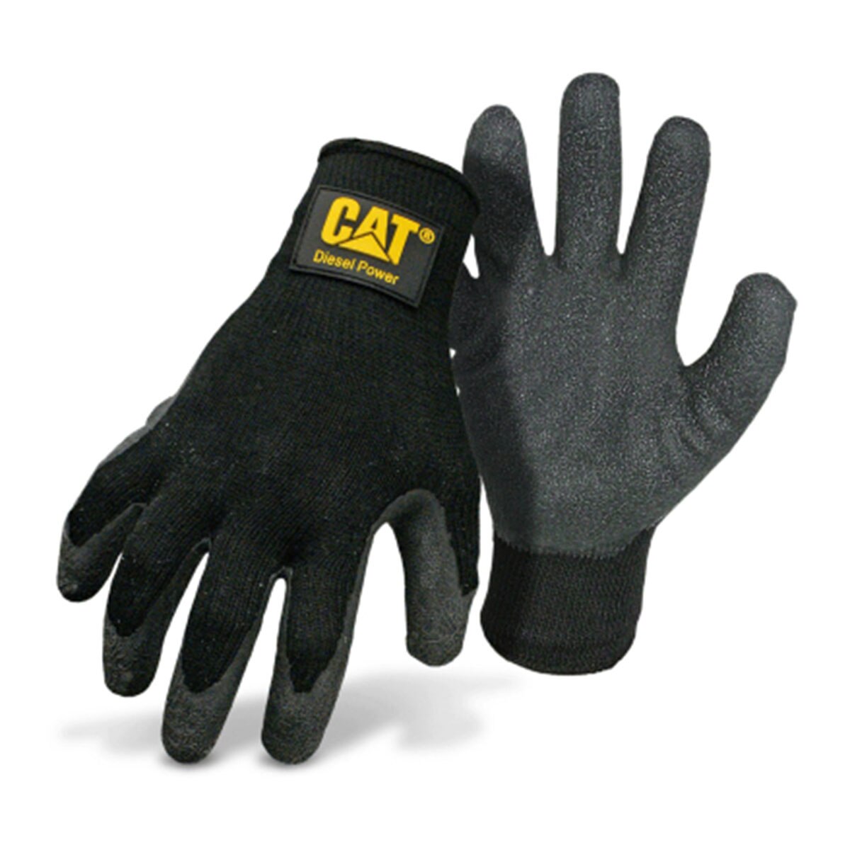 Guantes Punto con Palma de Látex Negro-1