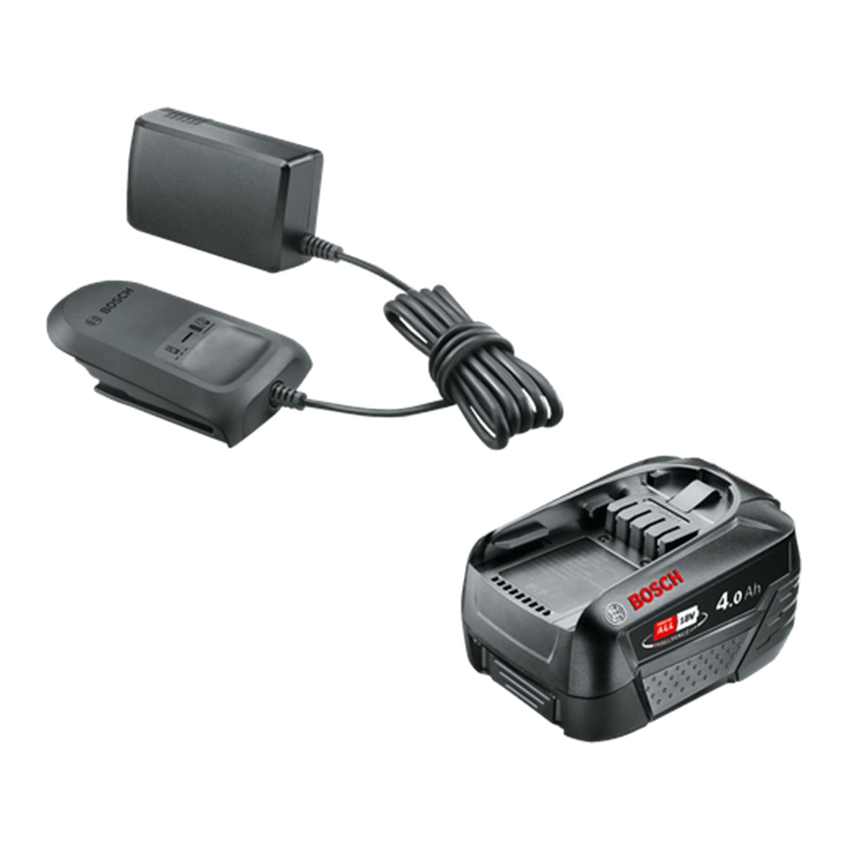 Set de Iniciación Batería 4 Ah + Cargador 18 V Power for All Negro-1