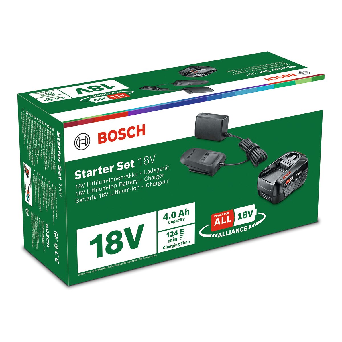 Set de Iniciación Batería 4 Ah + Cargador 18 V Power for All Negro-3