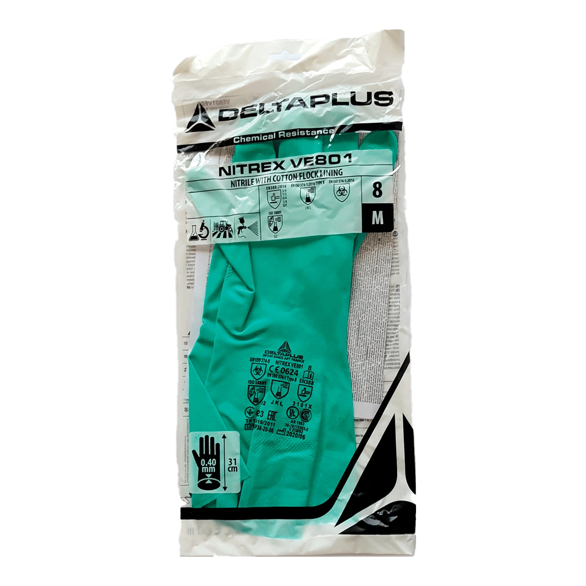 Guantes de Nitrilo Flocado Verde-3