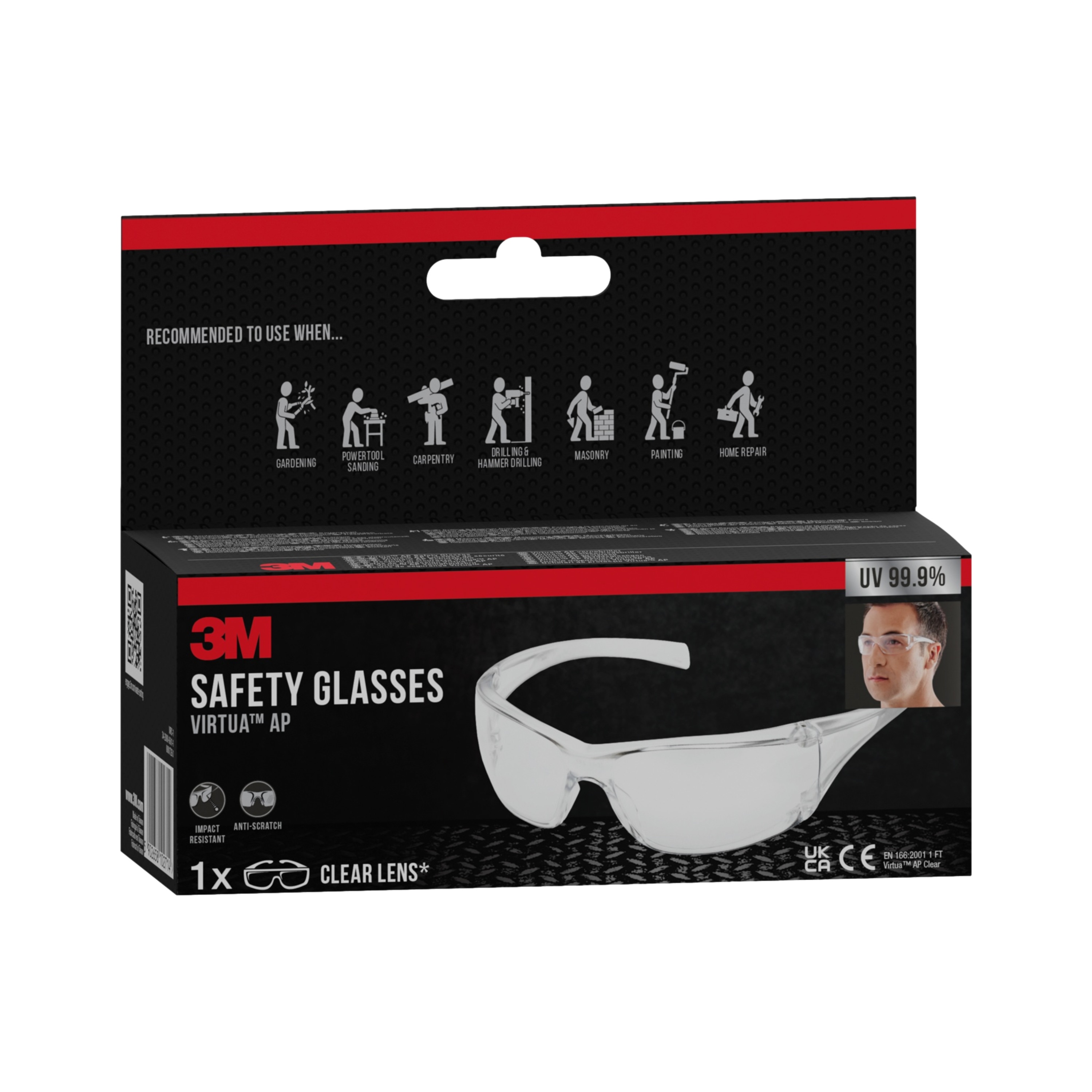 Gafas Seguridad Incoloras Virtua™ Transparente-3