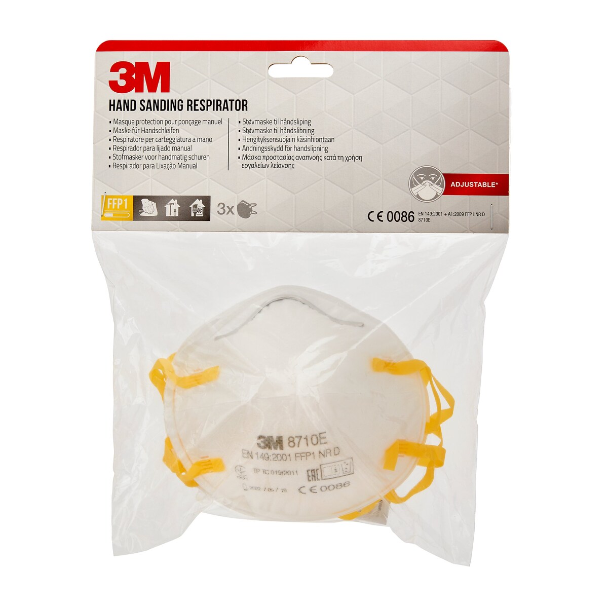 Máscara FFP1 sem Válvula - 3 Un. Branco-3