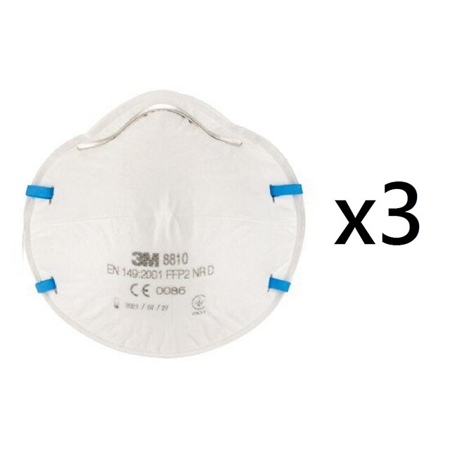 Imagen 0 de Mascarilla FFP2 sin Válvula - 3 Uds