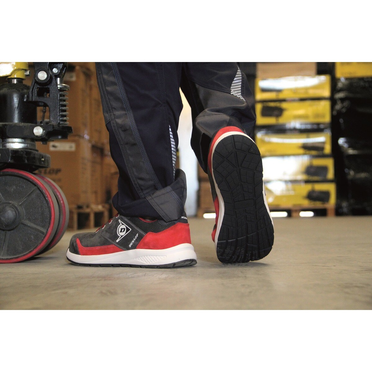 Sapato de Segurança Flying Luka S3 - Carvão Vermelho Cinzento / Vermelho-9